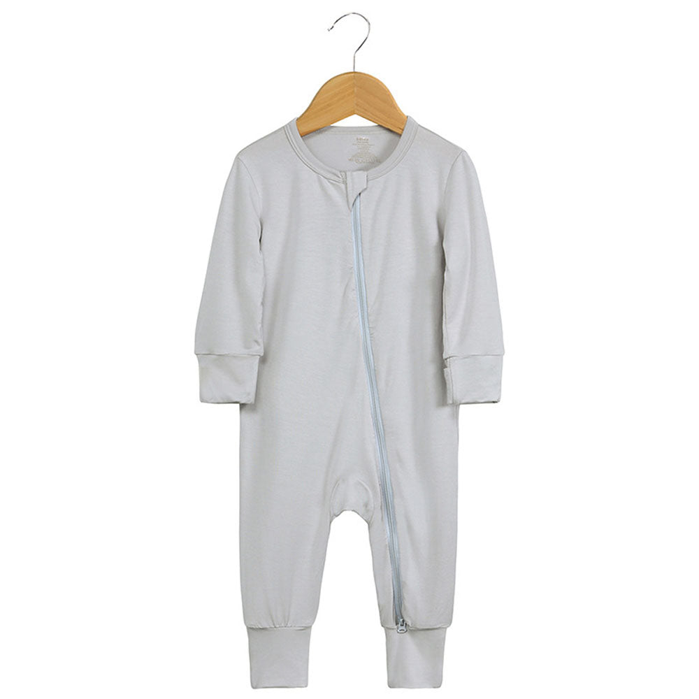 Zipper in Oat Bamboo Fiber Baby Newborn Romper