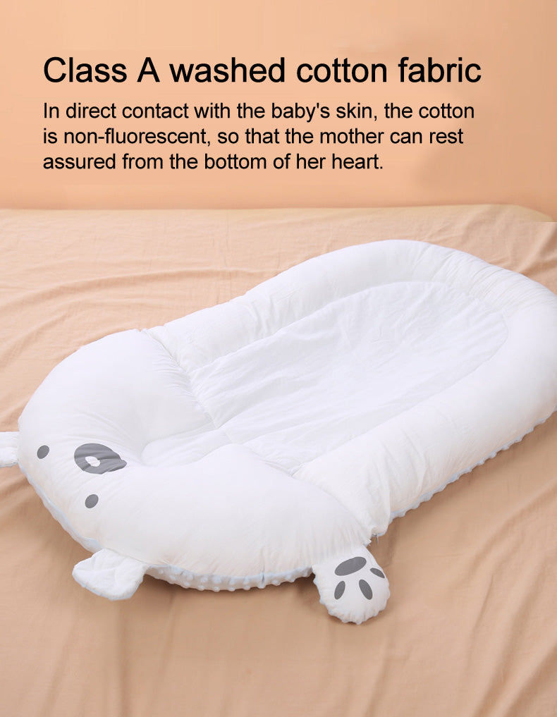 Baby Newborn Lounger Nest Infant Breathable Two-Sided Cartoon Sleeping Beds
