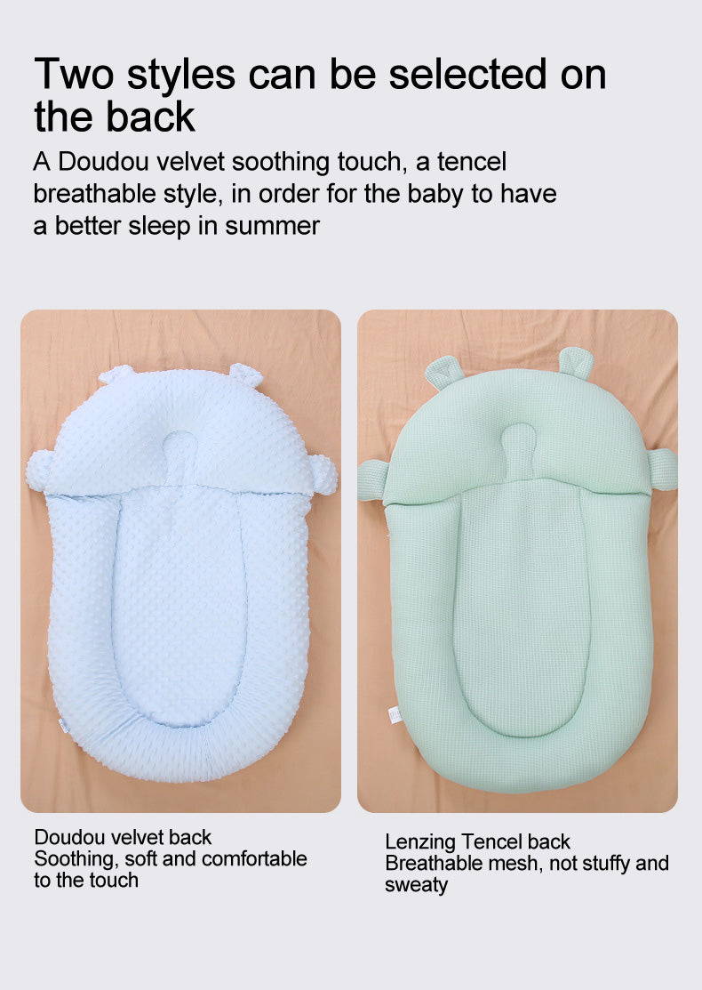 Baby Newborn Lounger Nest Infant Breathable Two-Sided Cartoon Sleeping Beds