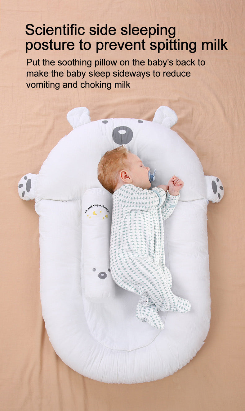 Baby Newborn Lounger Nest Infant Breathable Two-Sided Cartoon Sleeping Beds