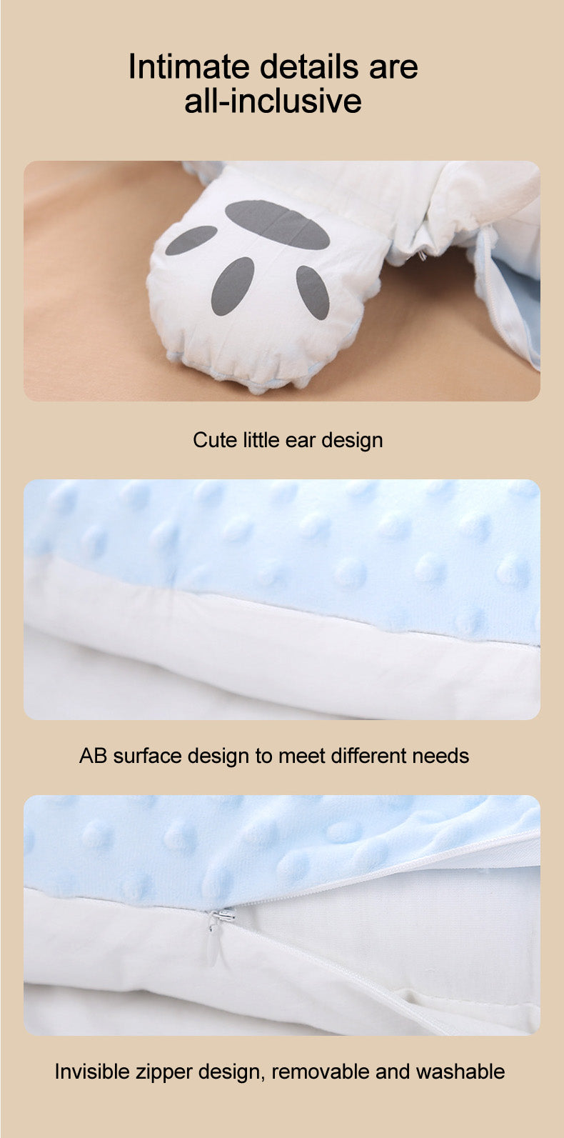 Baby Newborn Lounger Nest Infant Breathable Two-Sided Cartoon Sleeping Beds