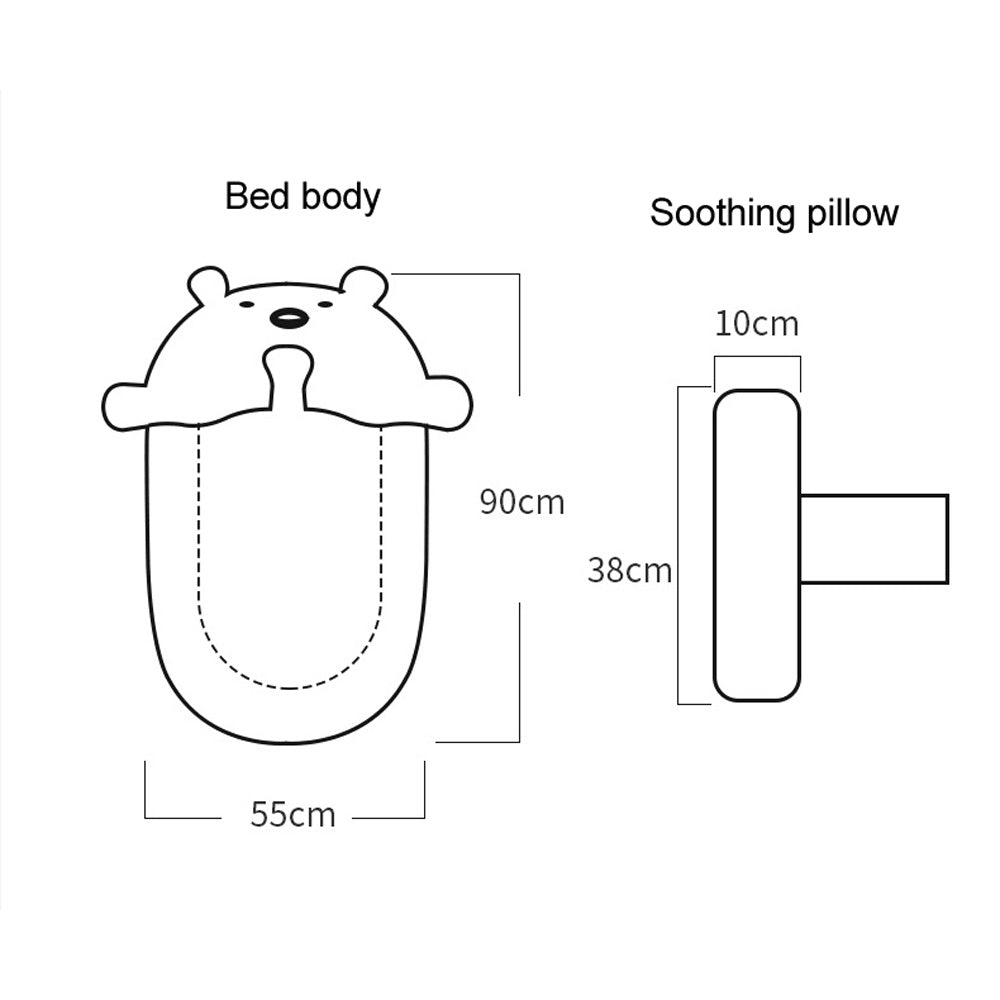 Baby Newborn Lounger Nest Infant Breathable Two-Sided Cartoon Sleeping Beds