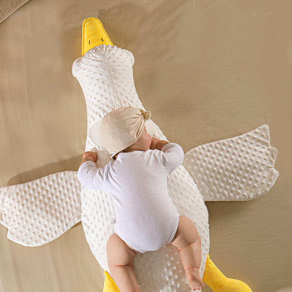 Big white goose baby exhaust pillow newborn airplane pillow soothe baby to sleep