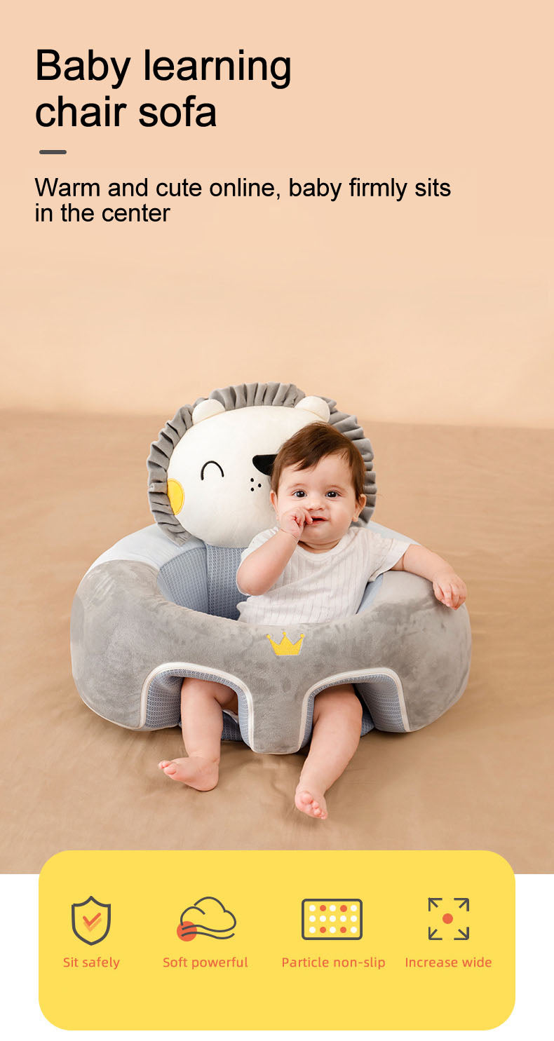 Baby Sitting Support Seat Sofa, Infant Learning Chair Head Protect
