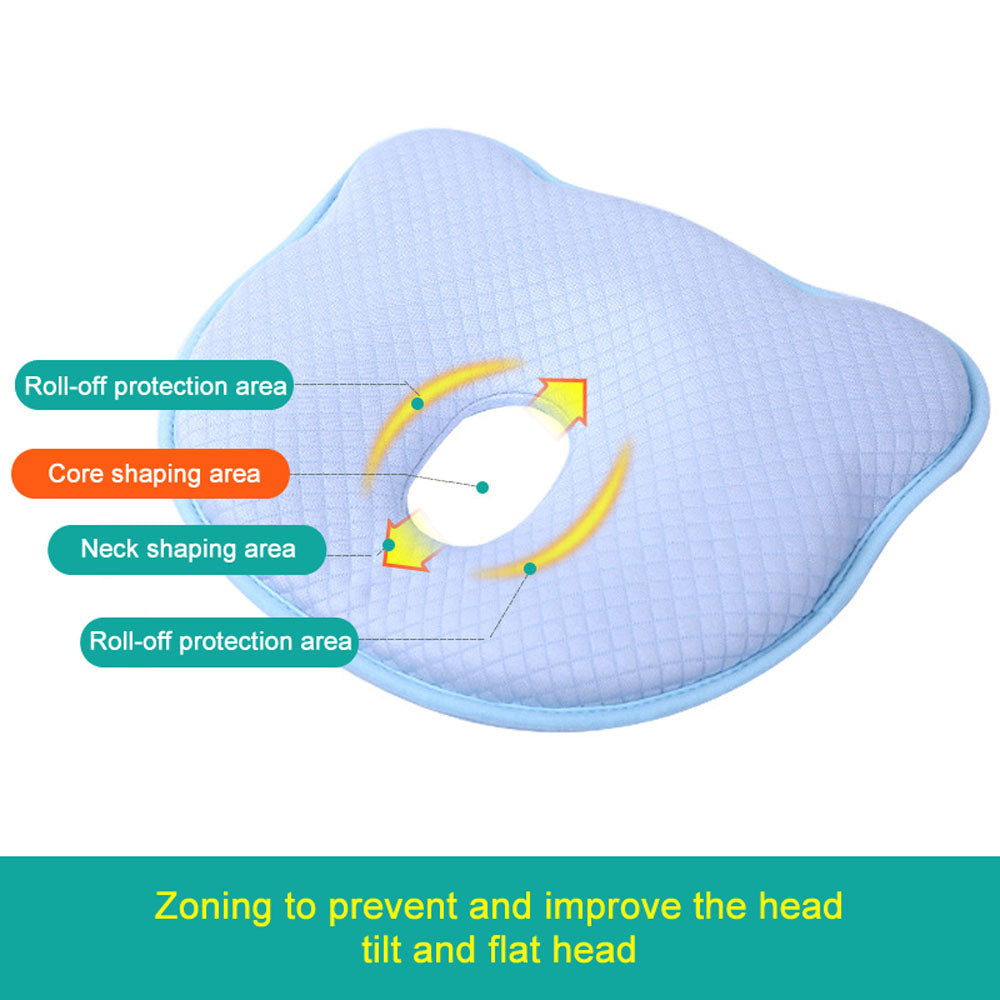 Baby Newborn Anti Flat Head Pillow Tilt Memory Foam