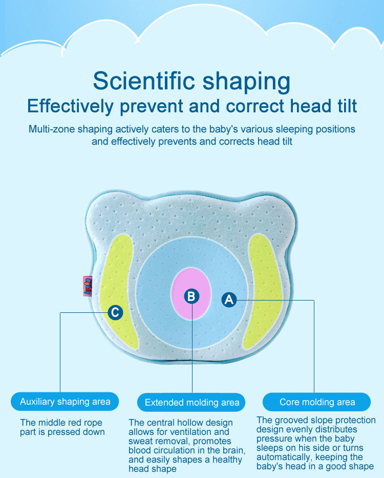 Baby Pillow For Newborn Anti Flat Head Memory Foam