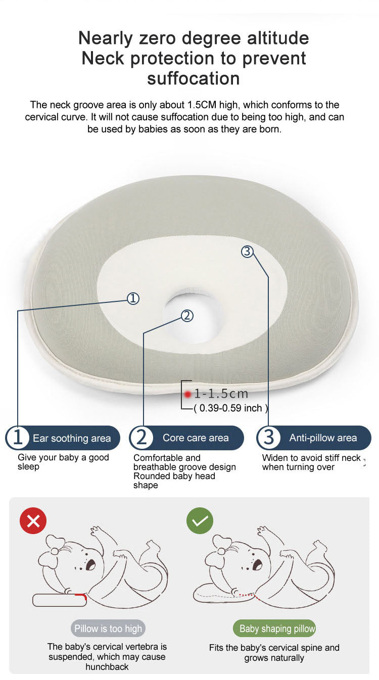 Baby Pillow Memory Foam Anti Flat Head