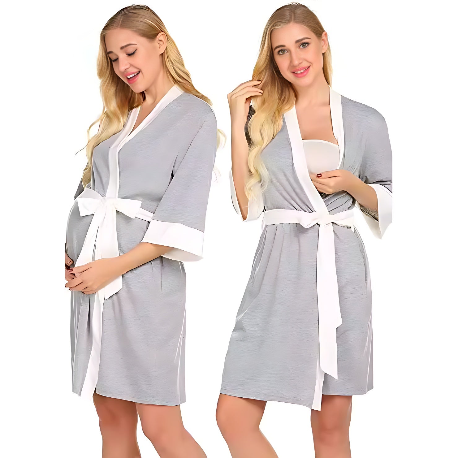 Nursing Nightgown & Robe Set: Soft Confinement Wear for New Moms