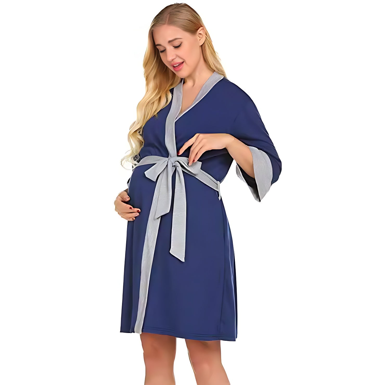 Nursing Nightgown & Robe Set: Soft Confinement Wear for New Moms