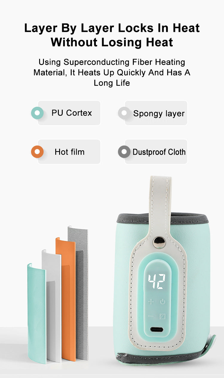 Baby Bottle Warmer with Digital Display Bottle Cover