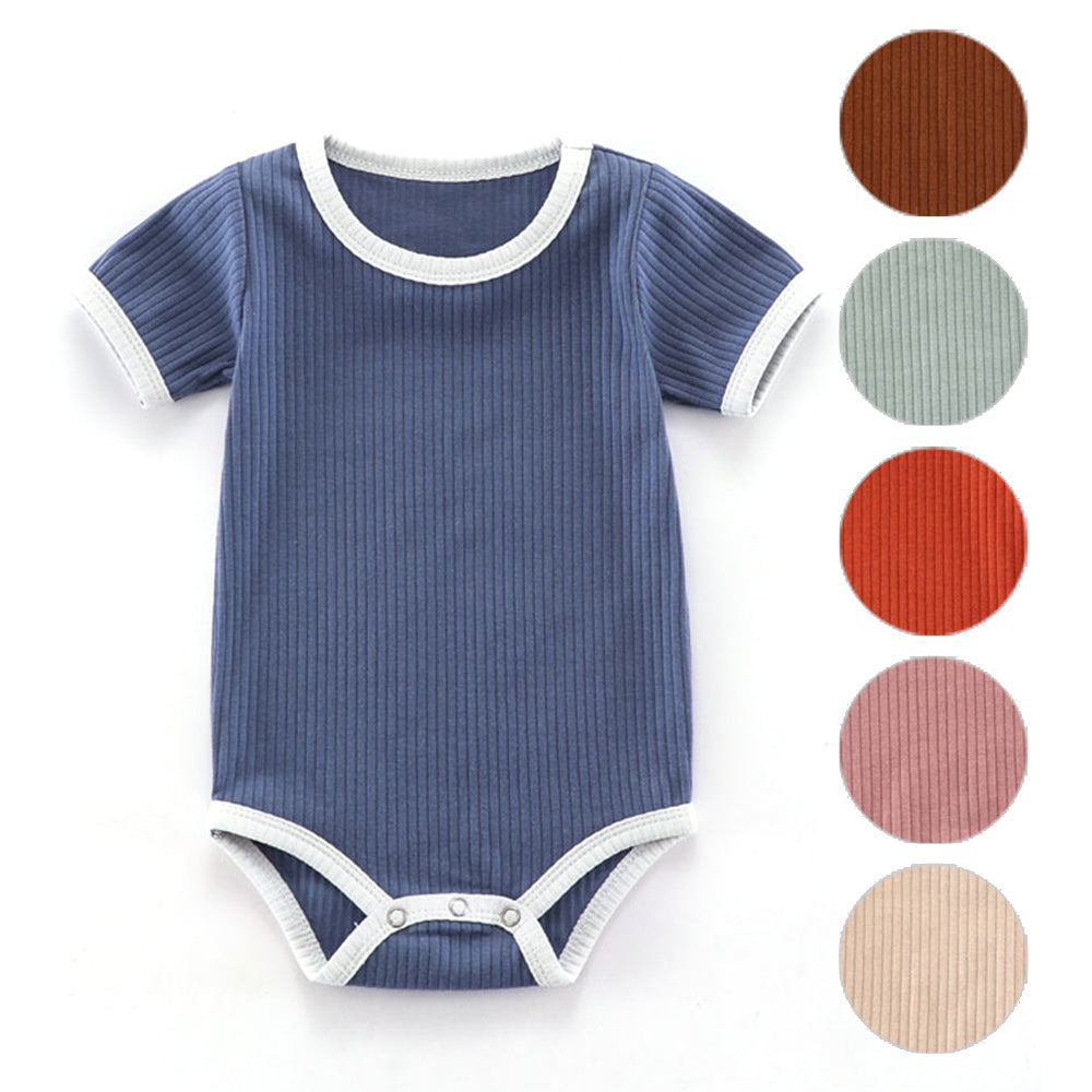 Baby Newborn crawling clothes ribbed jumpsuit triangle romper