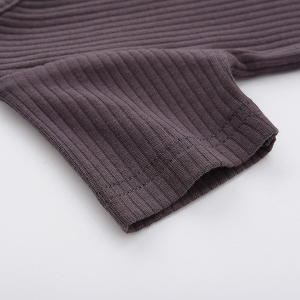 Newborn baby crawling romper ribbed Jumpsuit