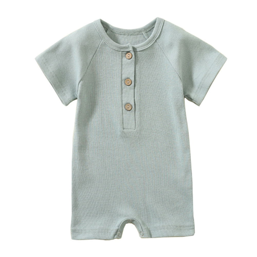 Baby summer short-sleeved onesie cotton thin newborn crawling romper
