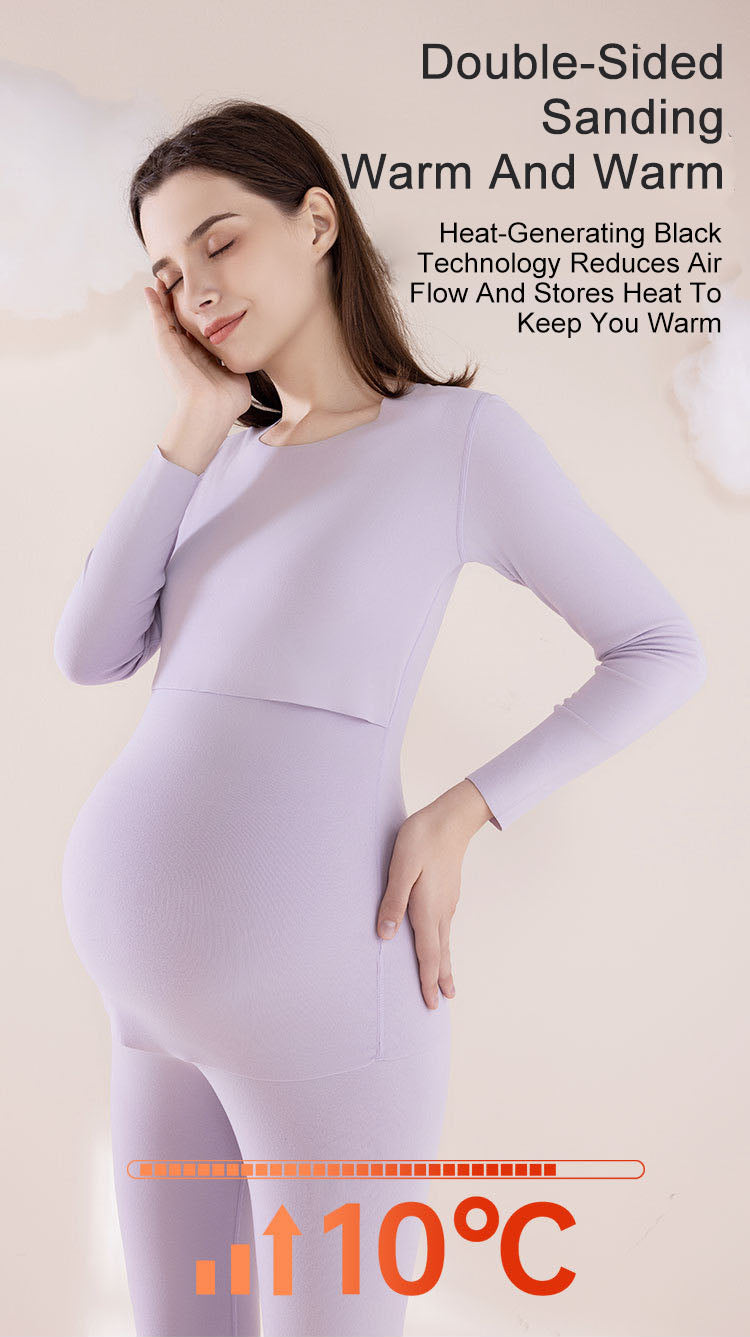 Postpartum Nursing Pajamas Set: Soft Breastfeeding Nightwear