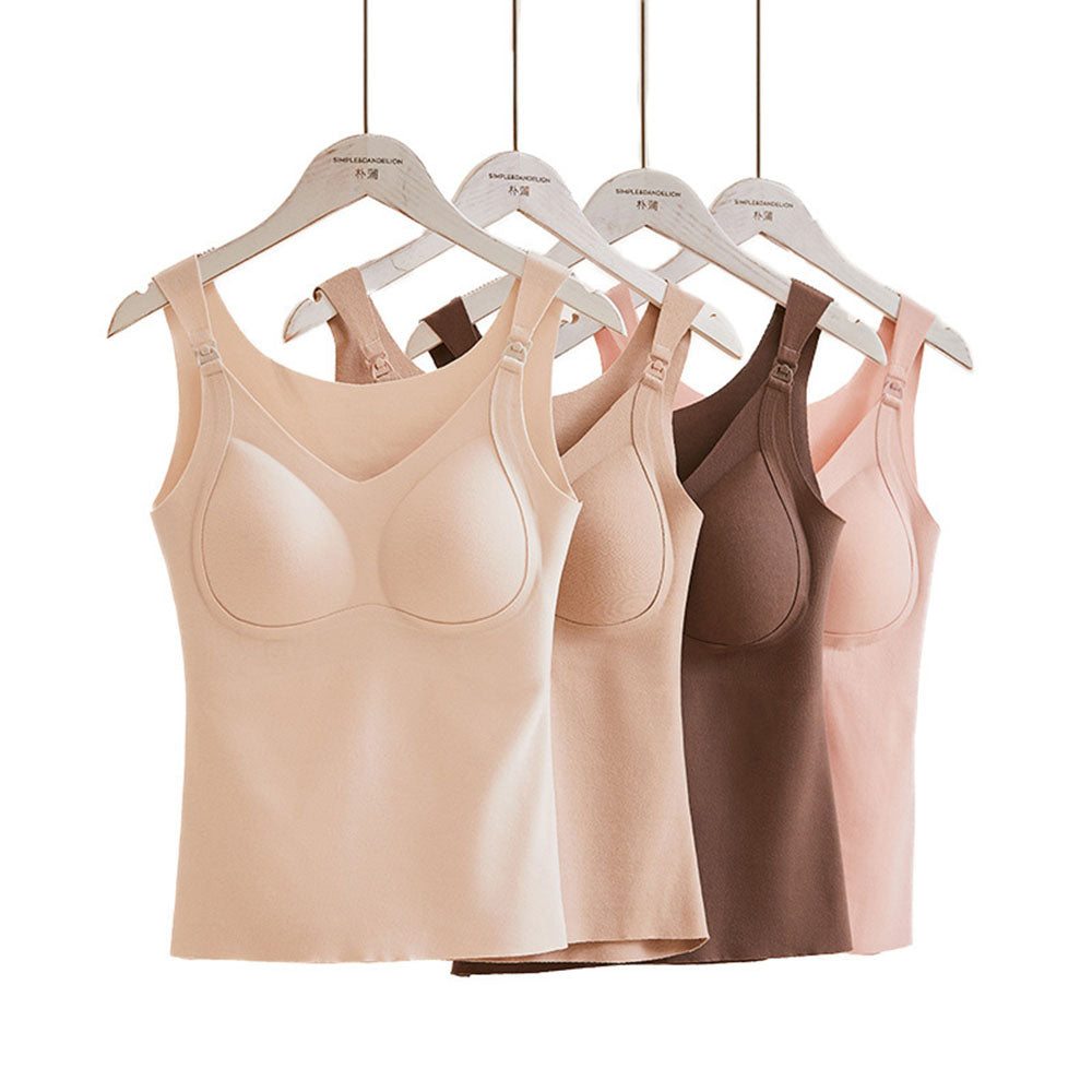Wirefree Nursing Bras: Thermal Support Vests for Breastfeeding Comfort