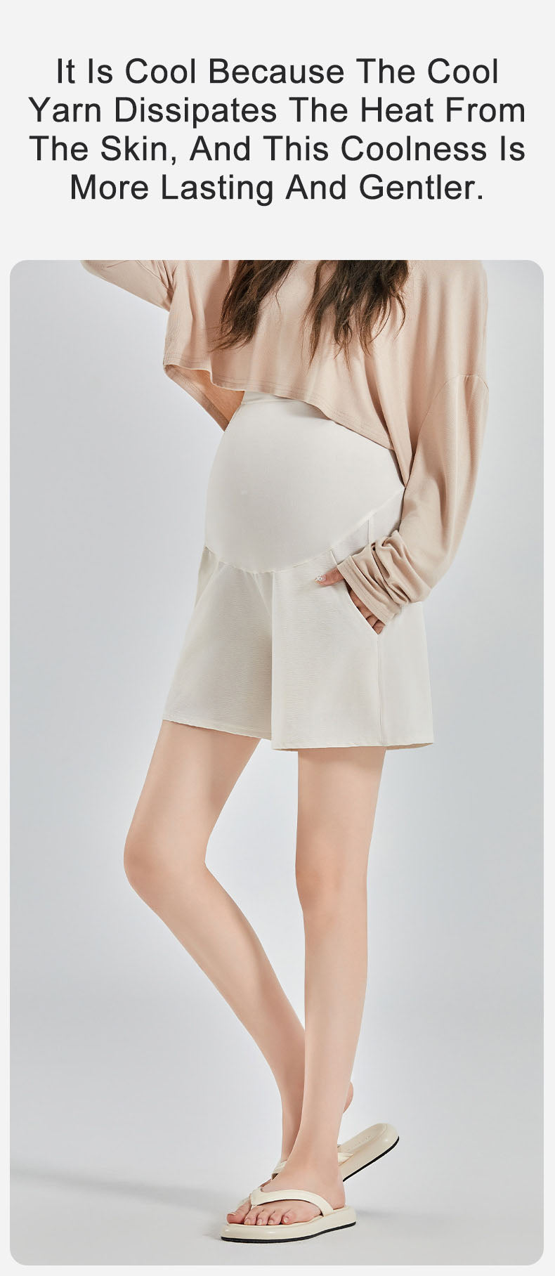 Anti-Slip Belly Support Shorts: Loose Thin Yoga Pants for Active Moms