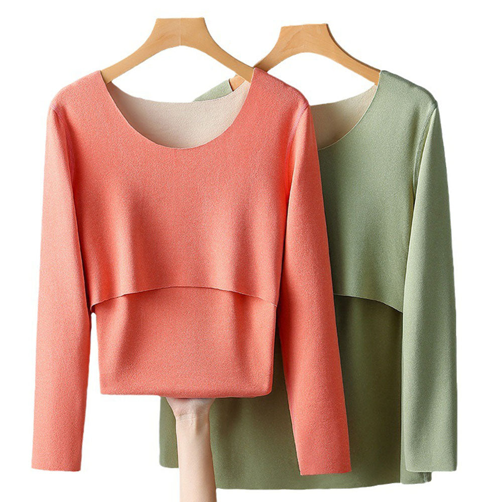 Button Down Nursing Sleepwear Warm Fall PJS Set for Breastfeeding