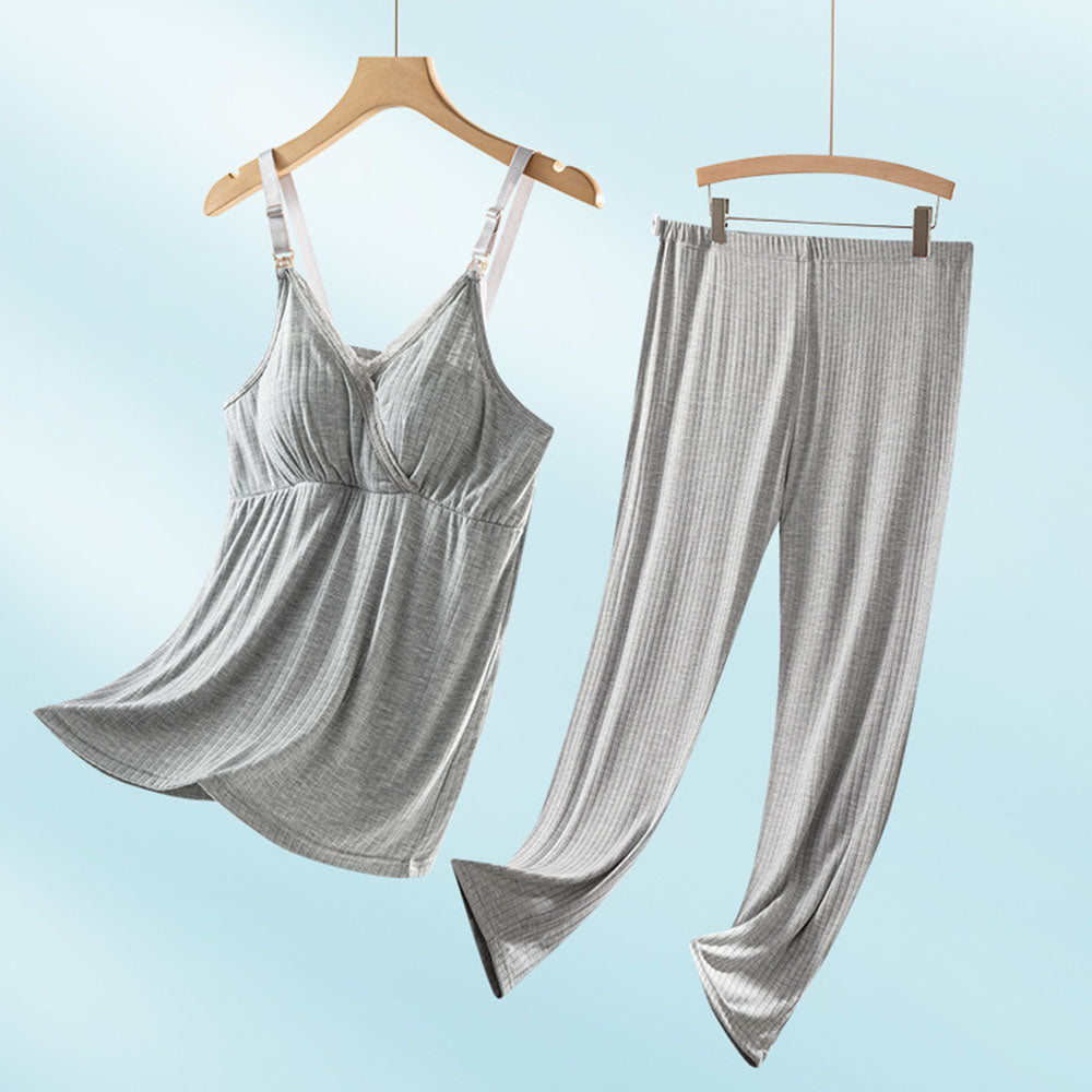 Nursing PJS Sleepwear Pajamas Suit Soft Confinement Wear