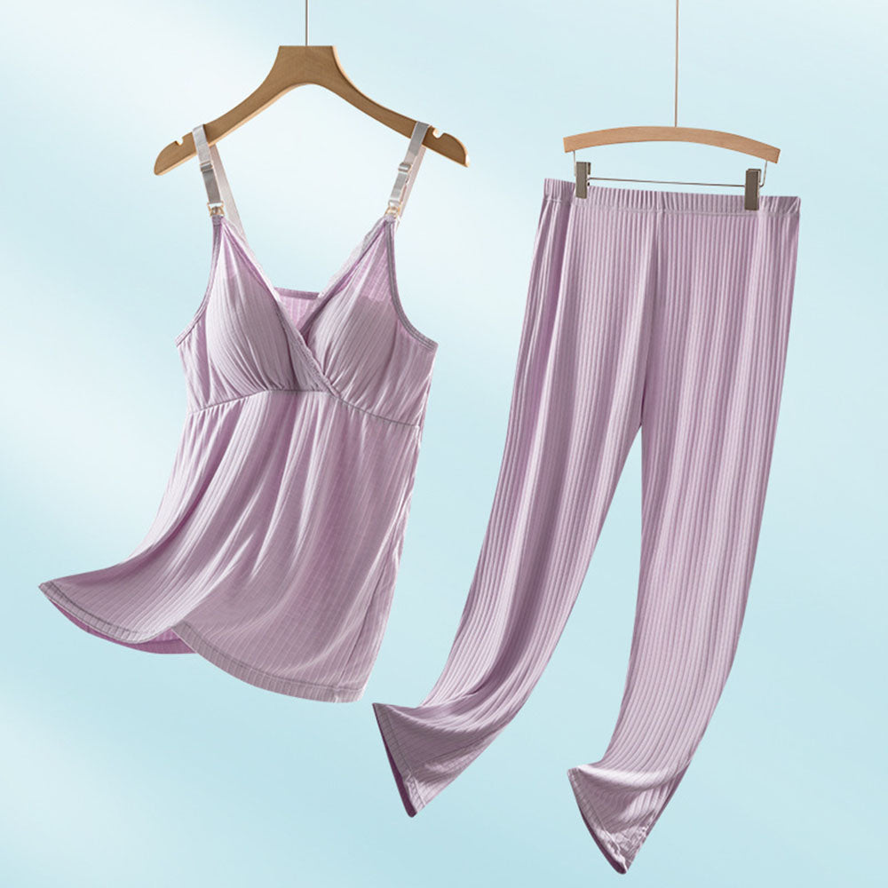 Nursing PJS Sleepwear Pajamas Suit Soft Confinement Wear