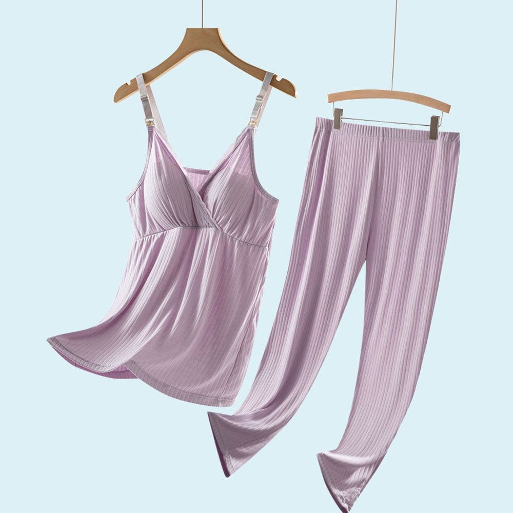 Nursing PJS Sleepwear Pajamas Suit Soft Confinement Wear