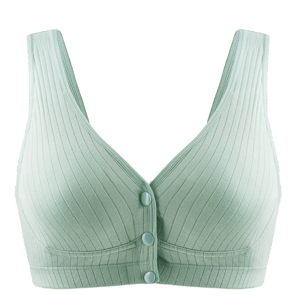 Cotton Nursing Bras: Front Button & Large Size