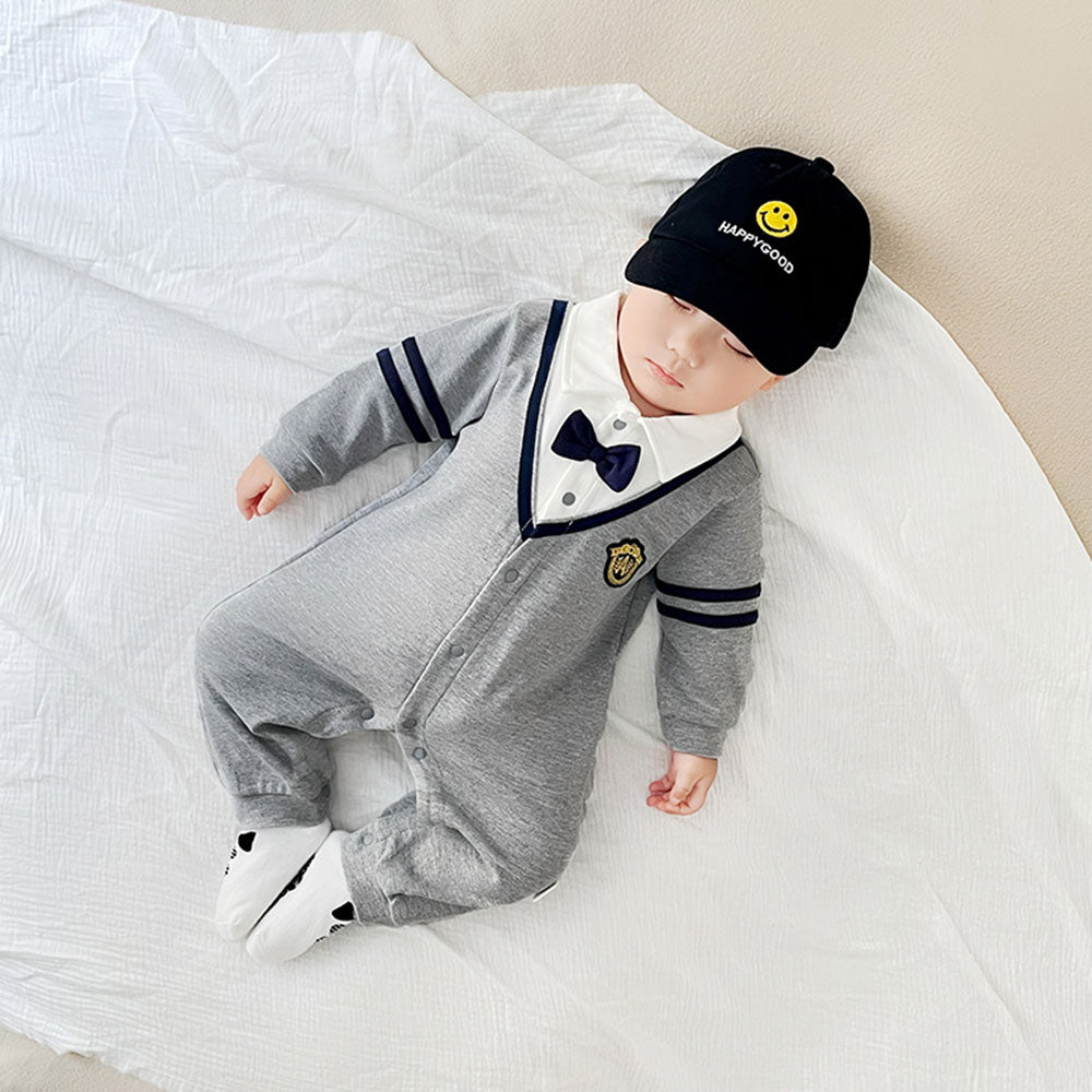 Baby Newborn gentleman romper autumn long-sleeved First Birthday Party Dress