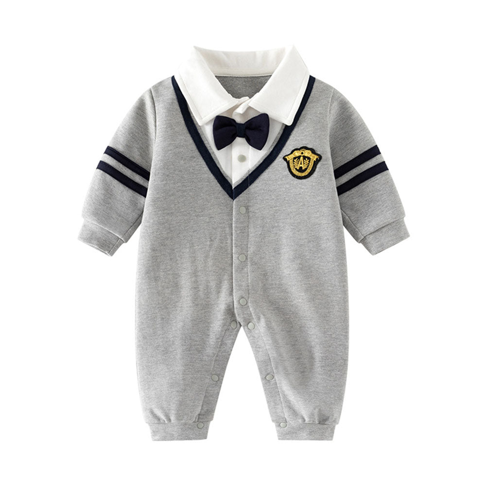 Baby Newborn gentleman romper autumn long-sleeved First Birthday Party Dress