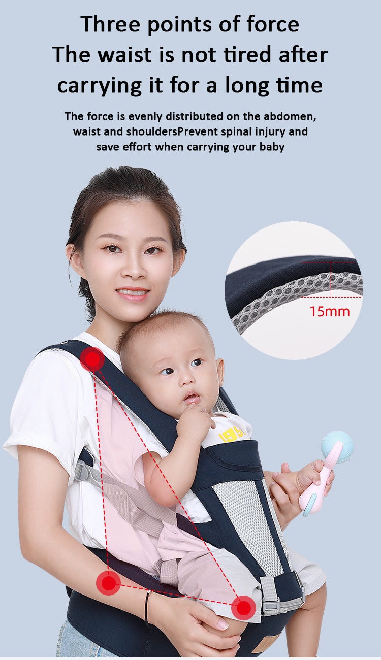 Ergonomic Baby Carrier with Hip Seat – 6-in-1 Multi-Way for Newborns to Toddlers