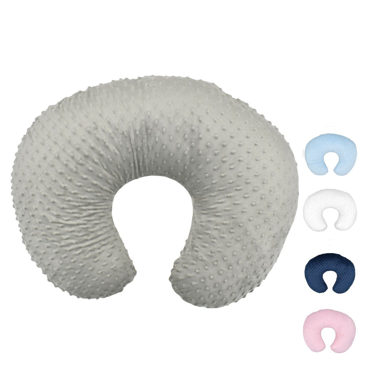 Portable Breastfeeding Angled Nursing Feeding Pillow Case Soft Minky Dot