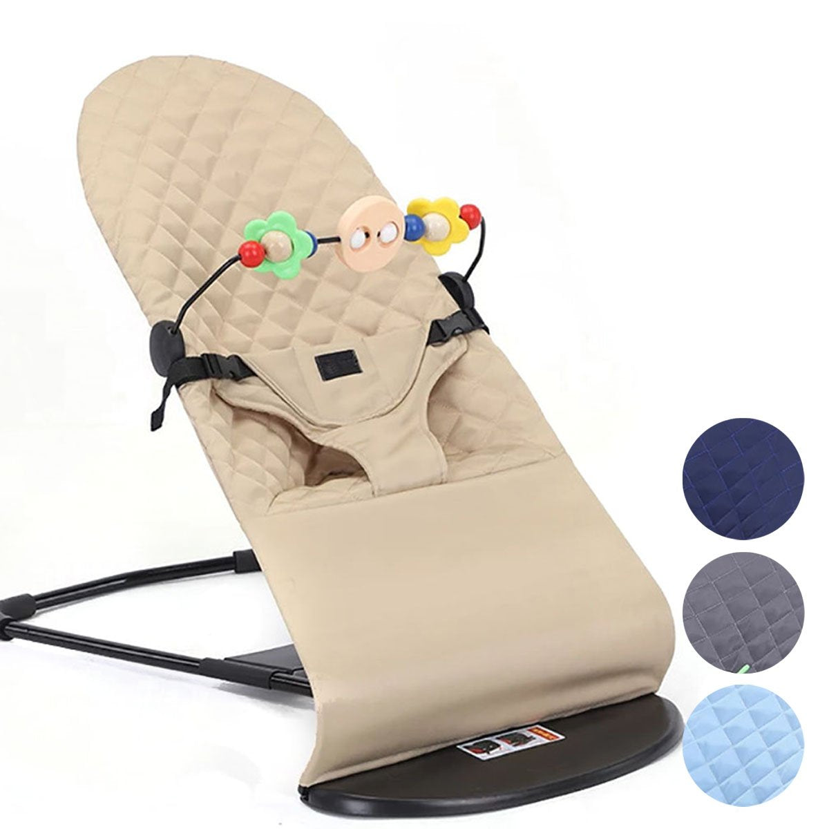 Baby Rocker Bouncer Rocking Chair Cozy Adjustable with Toy Music