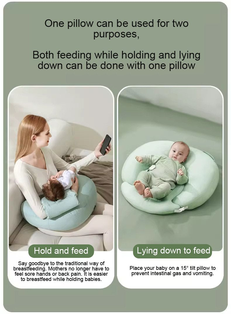 Ergonomic Baby Nursing Angled feeding Pillow Anti Reflux lounger Bed Incline Breastfeeding Crib