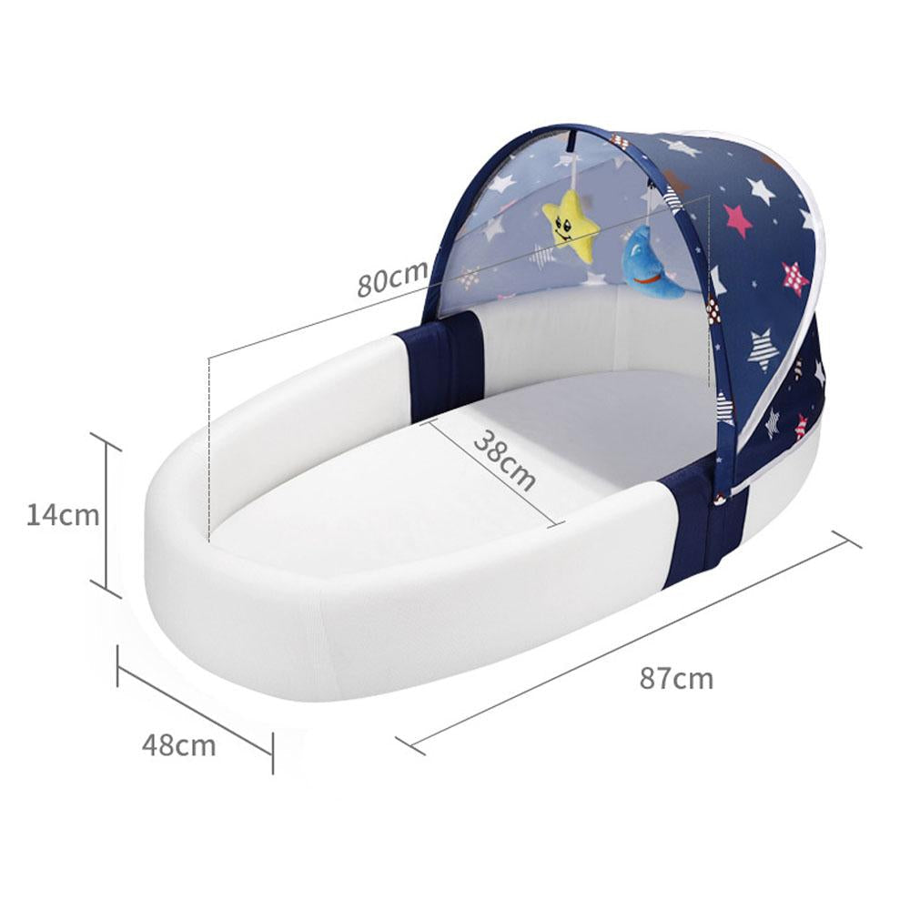 Foldable Portable Bionic Baby Bassinet Crib Bed Anti-Spit-Up