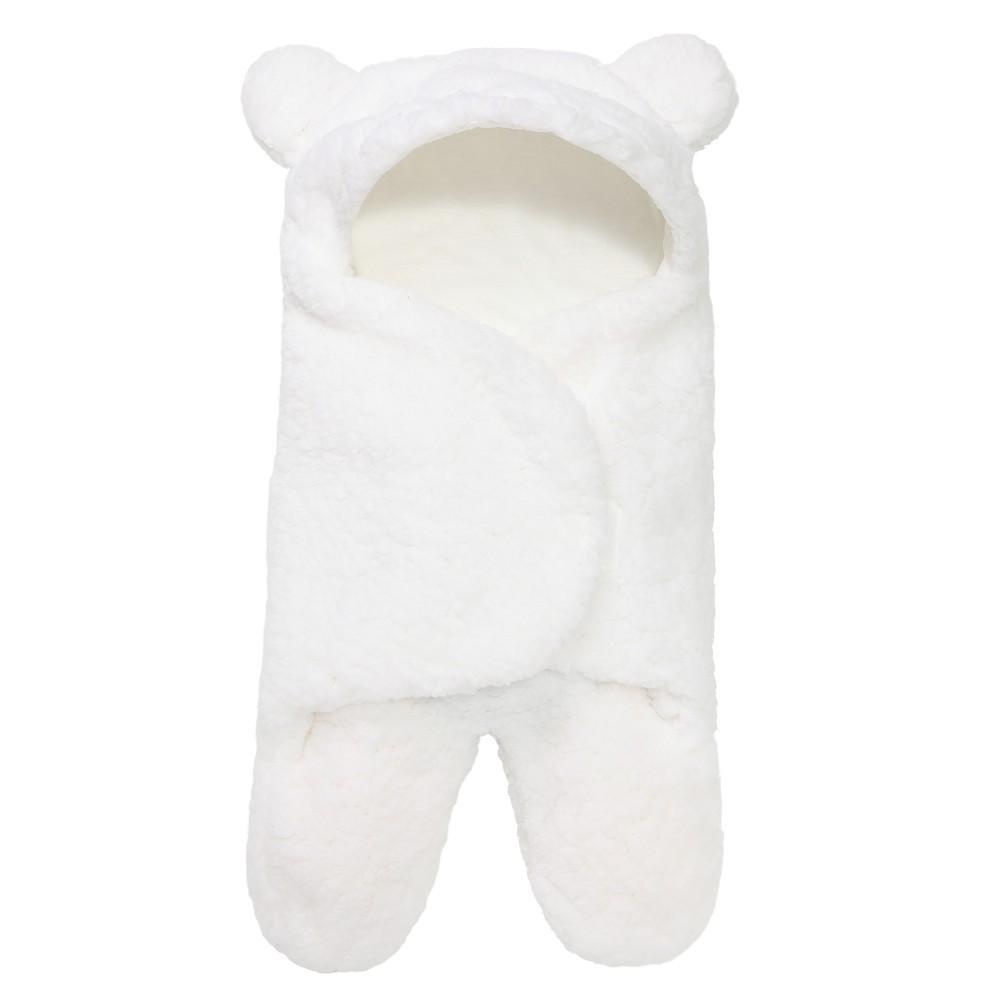 Thickened Fall and Winter Baby Split-Leg Plush Swaddle Sleep Sack- Anti-Kick