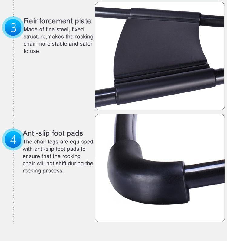 Baby Rocker Bouncer Rocking Chair Cozy Adjustable with Toy Music