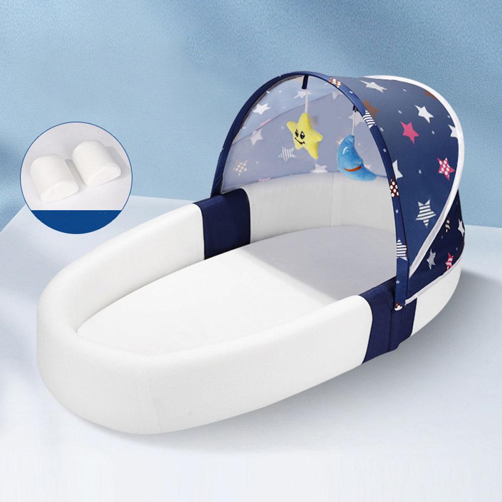 Foldable Portable Bionic Baby Bassinet Crib Bed Anti-Spit-Up