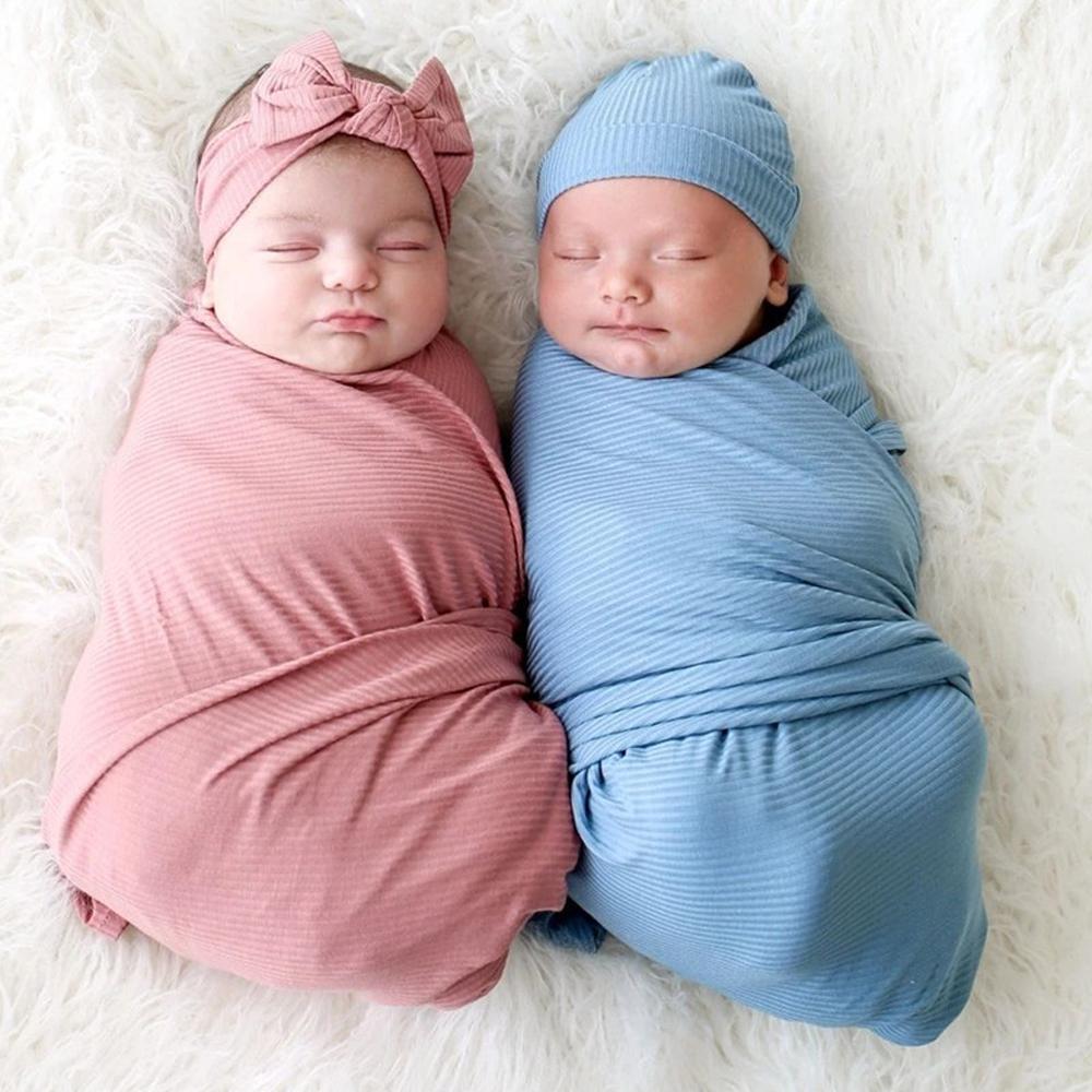 Luxury Baby Swaddler and Headband Set Perfect for Newborns Toddler