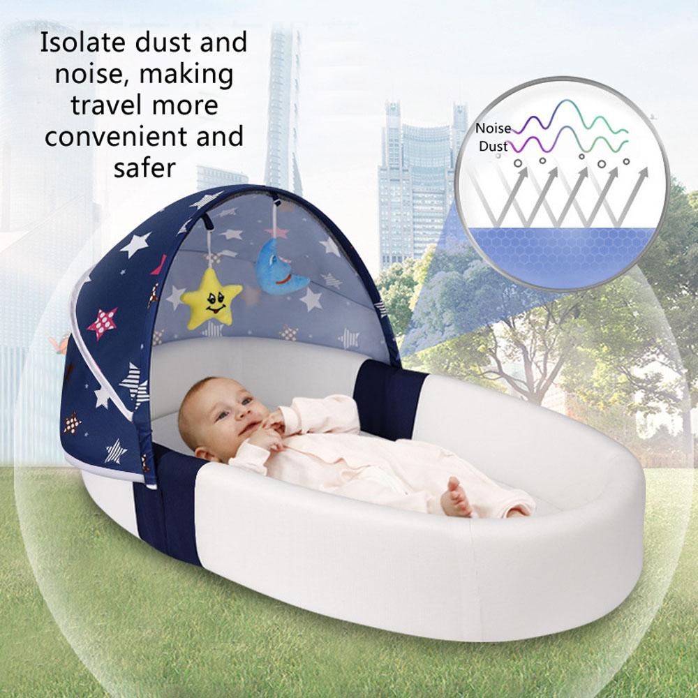 Foldable Portable Bionic Baby Bassinet Crib Bed Anti-Spit-Up