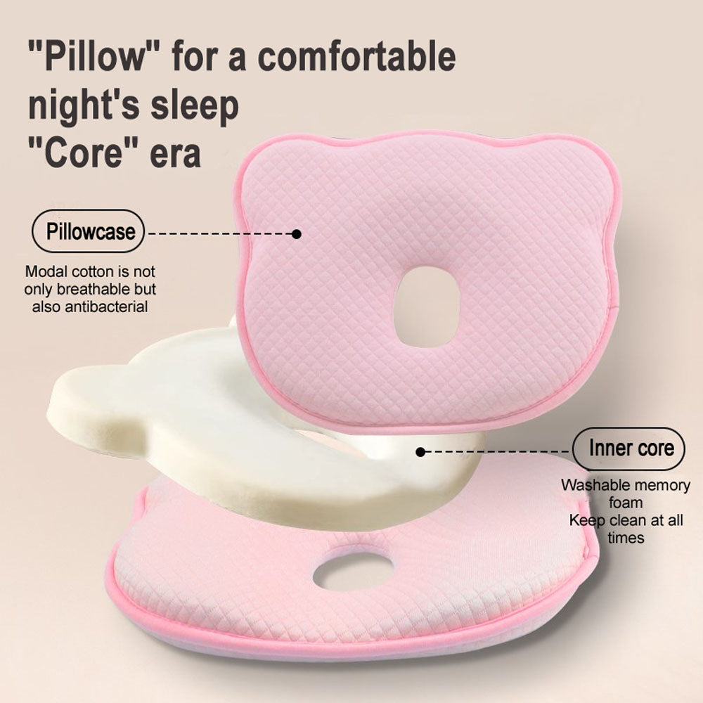 Baby Newborn Anti Flat Head Pillow Tilt Memory Foam
