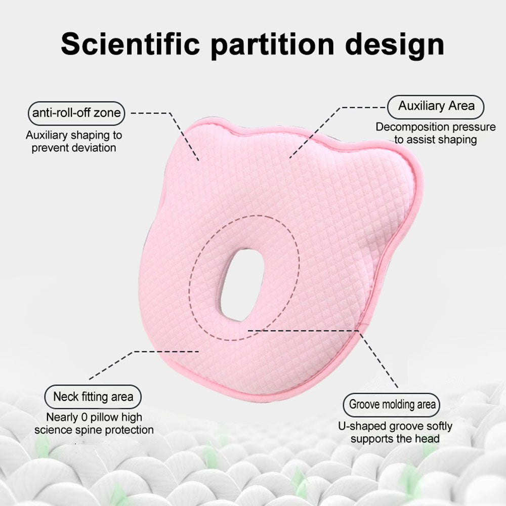 Baby Newborn Anti Flat Head Pillow Tilt Memory Foam