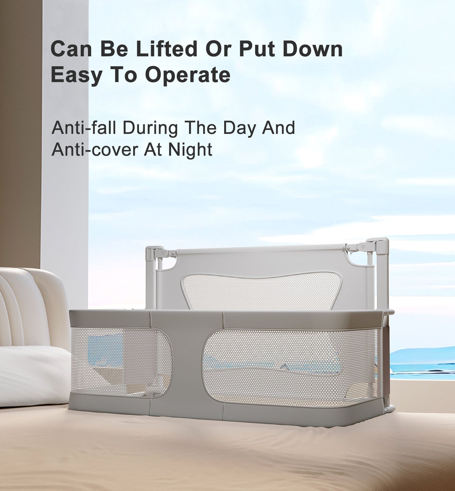 Baby Bed Bedside Bassinet Crib Sleeper 3 in 1 Folding Portable Breathable Safe