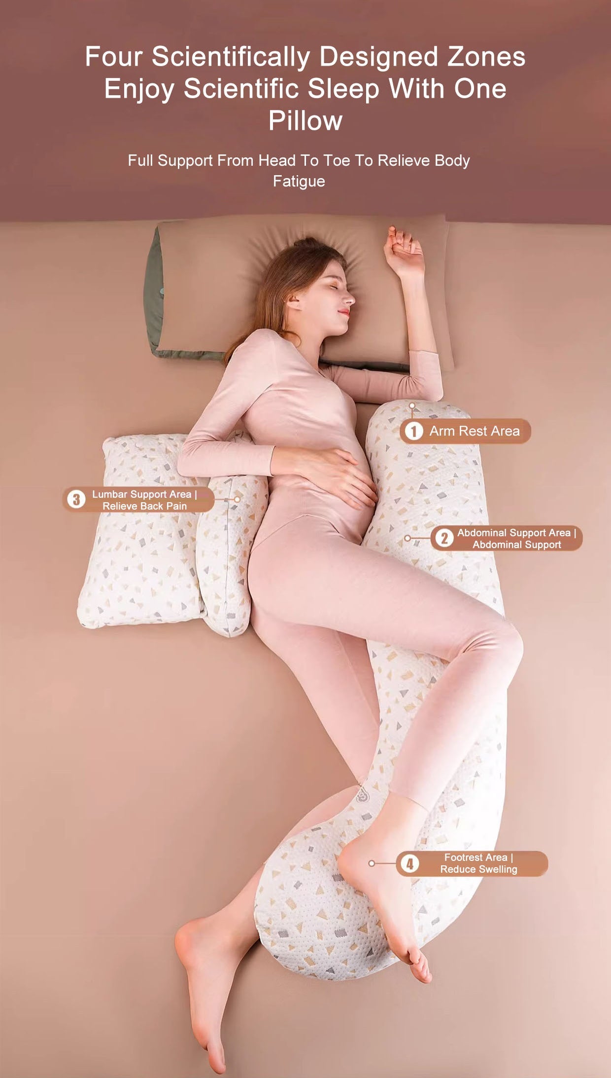 Belt support waist protection side sleeping pillow